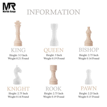 Marble Chess Set 15" Inches Verona & White Handmade Chess Sets for Adults - Marble Board Game for Family with Storage Box & 2 Extra Queen, Ideal Travel Chess Set & Home Décor