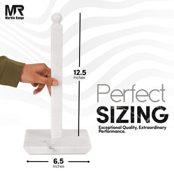 Square Marble Paper Towel Holder for Kitchen Storage & Countertop - Toilet Paper Holder