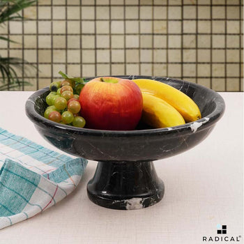 Radicaln Marble Fruit Bowl Black 10