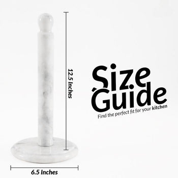 12.5" Marble Paper Towel Holder for Kitchen Towels Rack - Wrapping Paper Holder Towel