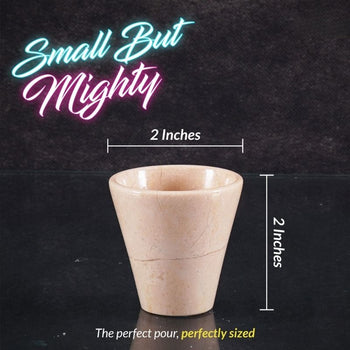 2” Marble Shot Glasses For Drinking Wine, Beer & Vodka