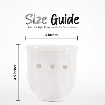 5" Marble Garlic Keeper for Kitchen Counter - Garlic Holder Kitchen