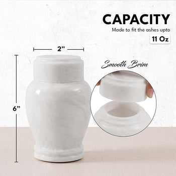 6" Cremation Urn Design C - Urns for Ashes for Adults