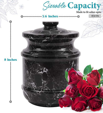 8" Cremation Urn Design B - Urns for Ashes for Adults