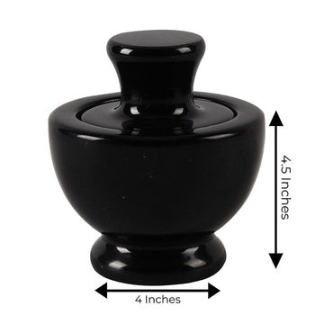 Marble Mortar and Pestle Set 4.5" Inches Spice Crusher Green Onyx Grinder for Kitchen, Garlic Crusher, Spice Grinder and Herb Grinder Kitchen Set