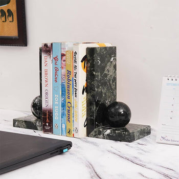 Book Holder - Marble Bookends L shape Design