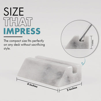 Business Card Holder-Marble Office Desk Organizers