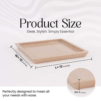 Fancy Marble Fascinated Square Tray -  Perfume Tray