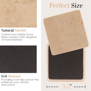 Full Square Coaster Set with Holder