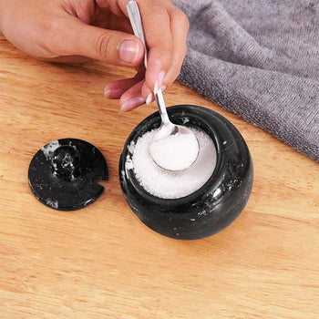 Marble Salt Cellar With Lid 3'' Salt Container For Kitchen Countertop - Salt Box & Salt Dish