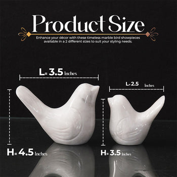 Marble Love Birds Centerpiece Statue For Living Room & Garden Décor