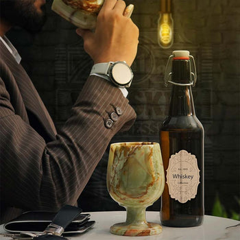 Natural Marble Bar Wine Glasses