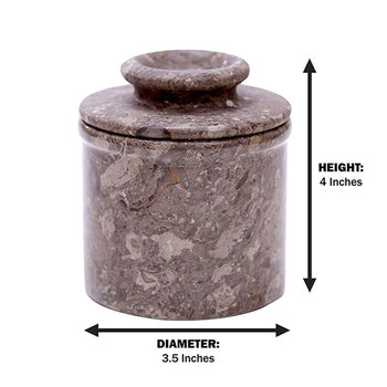 Natural Marble Butter Dish - Butter Crock
