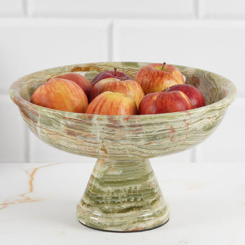 Fruit Bowl Natural Marble Home Décor Kitchen Organization Bowl